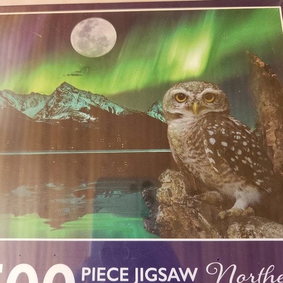 🆕️ Puzzle - Northern Lights/Owl 500 Piece NWT - Picture 2 of 6